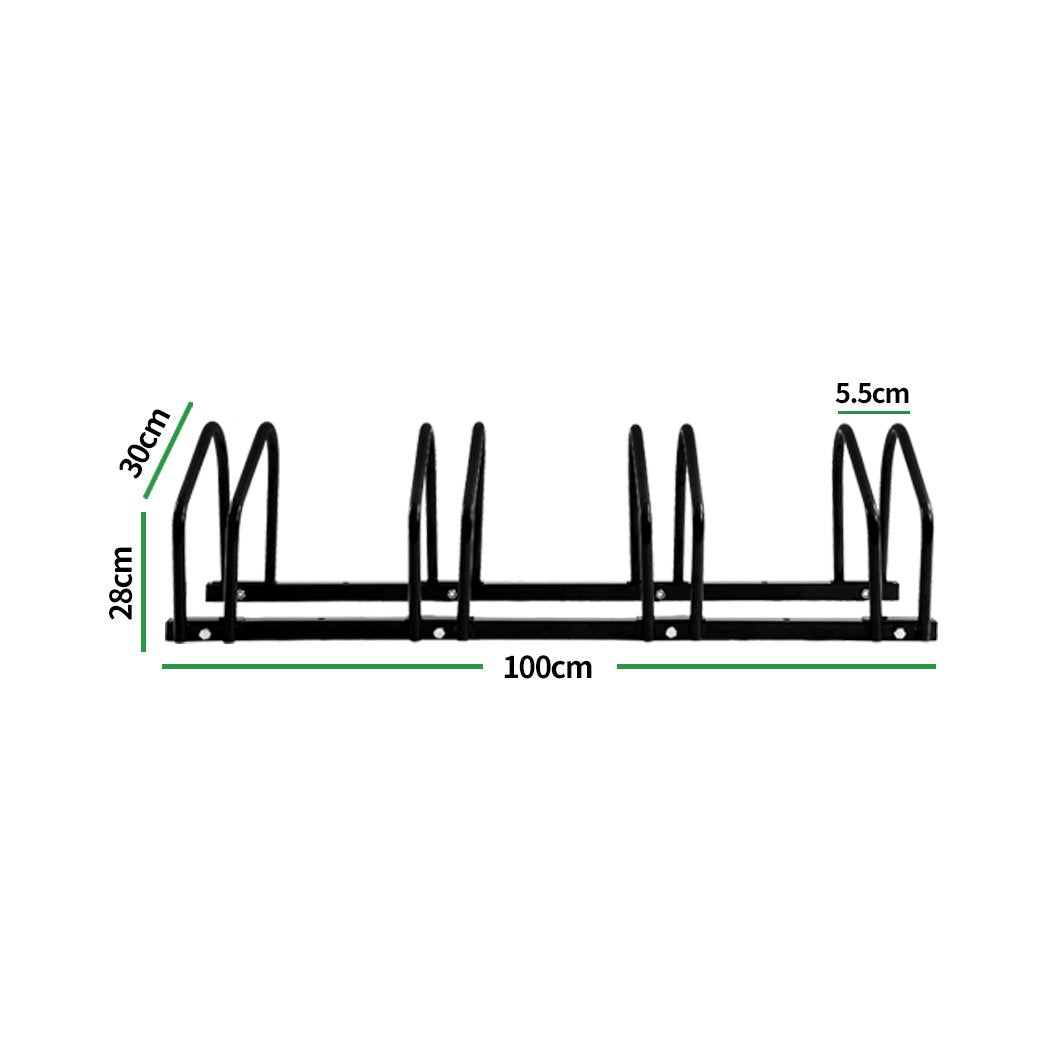 4-Bikes Stand Bicycle Bike Rack Floor Parking Instant Storage Cycling